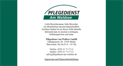 Desktop Screenshot of pflegedienst-am-waldsee.de